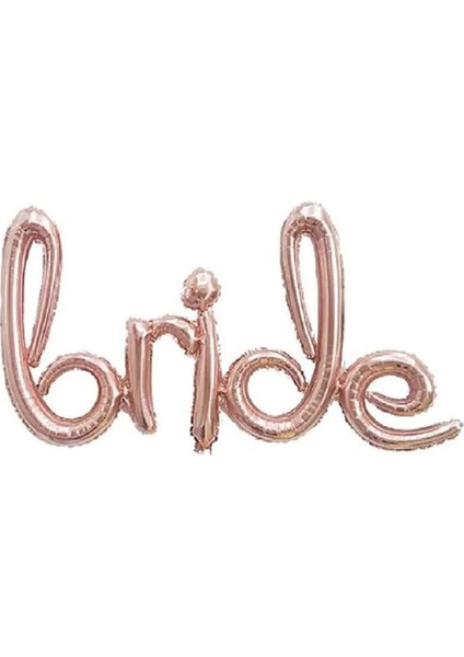 Bride Yazılı El Yazısı Folyo Rose Gold Renkli Balon Bekarlığa Veda Partisi Büyük Balon Set fiyatları