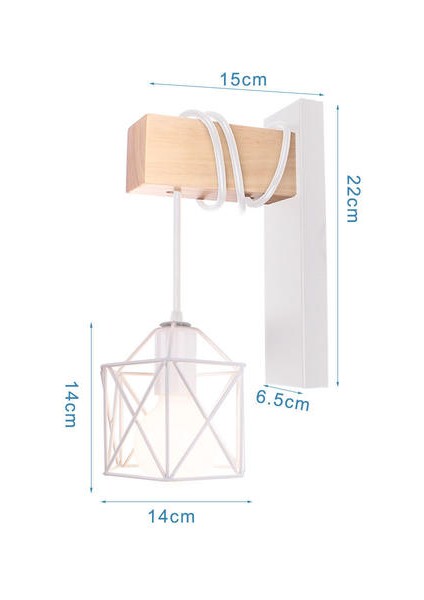 Nordic Ahşap Duvar Işıkları Retro Ayarlanabilir Duvara Monte Bar Ev Başucu Aydınlatma E27 LED Duvar Aplik Lamba Duvar Dekorasyon (Beyaz) (Yurt Dışından)