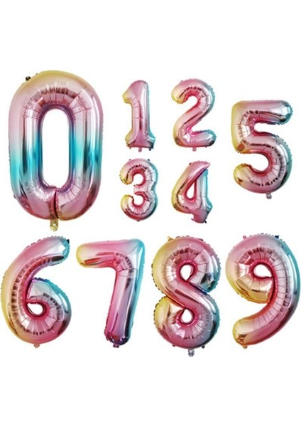 Okyanus Hayvanları Deniz Canlıları 1 Yaş Balon Set Deniz Anası Deniz Atı Happy Birthday Balon Set