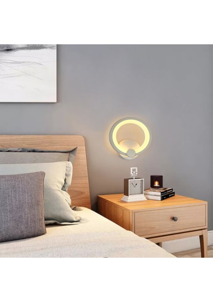 Yaratıcı LED Duvar Lambası Yatak Odası Başucu Akrilik Duvar Lambası Oturma Odası Balkon Merdiven Koridor Koridor Dekoratif Lambalar (Sıcak Beyaz) (Yurt Dışından) modelleri