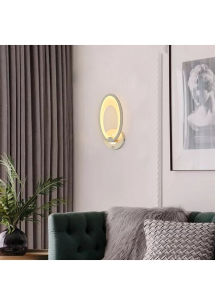 Yaratıcı LED Duvar Lambası Yatak Odası Başucu Akrilik Duvar Lambası Oturma Odası Balkon Merdiven Koridor Koridor Dekoratif Lambalar (Sıcak Beyaz) (Yurt Dışından) fırsatları