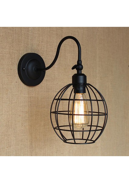 LED Duvar Işık Retro Loft Endüstriyel Duvar Lambası Siyah E27 Vintage Aplikler Duvar Lambası Endüstriyel Aydınlatma Armatürü Kapalı (Yurt Dışından)