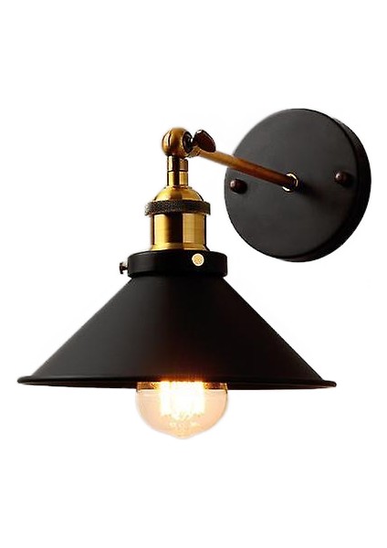 LED Duvar Işık Retro Loft Endüstriyel Duvar Lambası Siyah E27 Vintage Aplikler Duvar Lambası Endüstriyel Aydınlatma Armatürü Kapalı (Yurt Dışından)