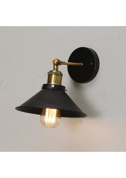 LED Duvar Işık Retro Loft Endüstriyel Duvar Lambası Siyah E27 Vintage Aplikler Duvar Lambası Endüstriyel Aydınlatma Armatürü Kapalı (Yurt Dışından)