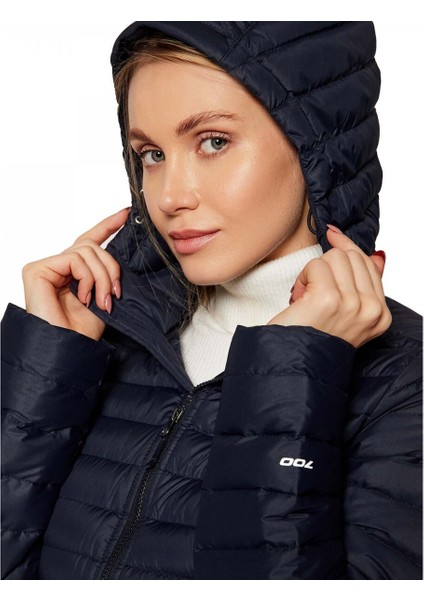 Stretch Down Hoodie Kaz Tüyü Kapüşonlu Kadın Mont Lacivert indirimleri