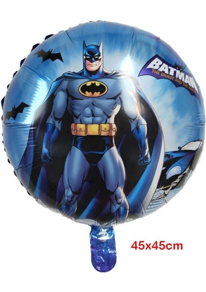 Parti Station Batman 4 Yaş Balon Set Batman Yarasa Konsept Doğum Günü Parti Balon Set Batman Folyo Balon Set