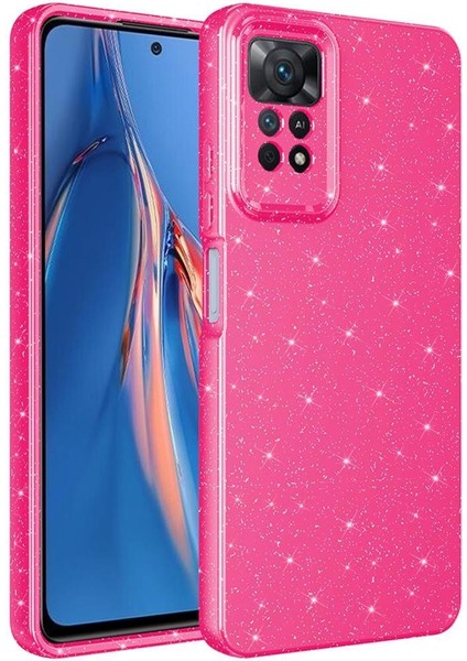 Xiaomi Redmi Note 12 Pro 4g Kılıf Kamera Korumalı Simli Parıltılı Lüks Silikon