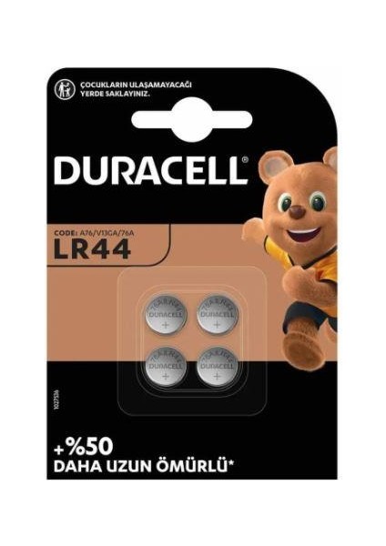 LR44 1.5 Volt Düğme Pil (4lü Paket)