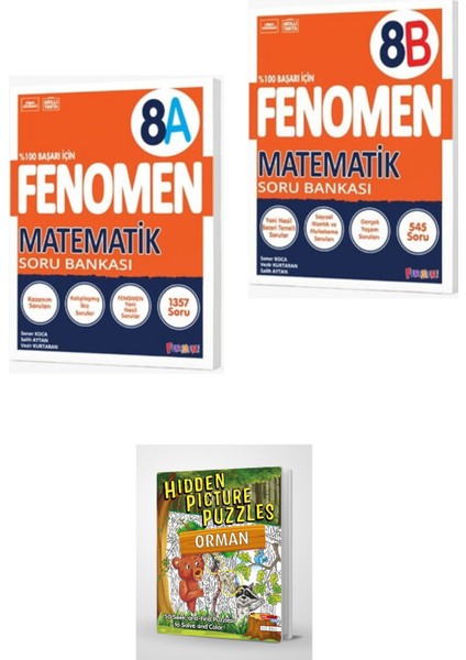 2024 Matematik 8A & 8B Soru Bankası 2 Kitap