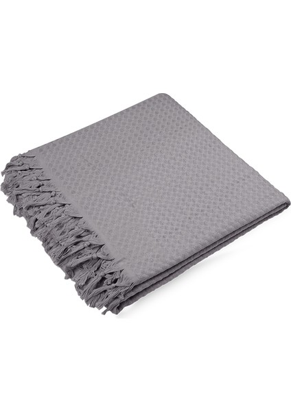 Waffle Tek Pike Gri Çift Kişilik