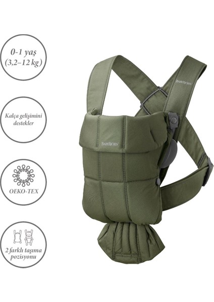 Bliss Petal Ana Kucağı & Kanguru Mini Cotton Yenidoğan Seti / Dark Green modelleri