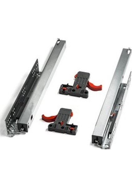 Push Open 50 cm Tam Çift Açılım Çekmece Rayı