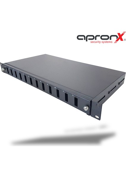 12 Port Sc Dx Fiber Optik Patch Panel Kasetli Kızaklı