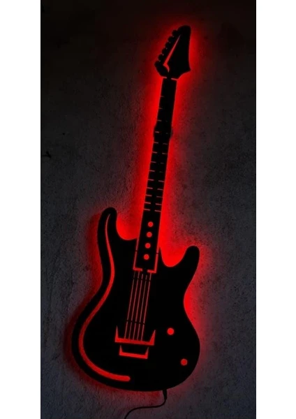 Gitar Silueti LED Işıklı