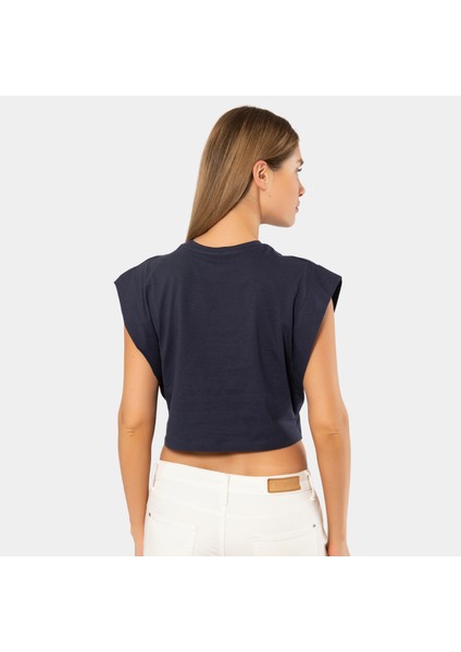 Türen Kadın Vatka Görünümlü Crop T-Shirt fırsatları