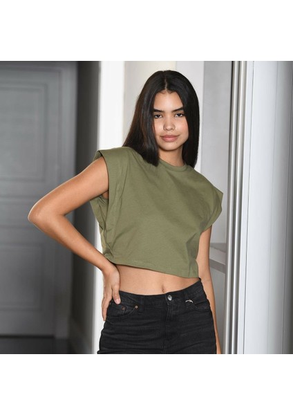 Türen Kadın Vatka Görünümlü Crop T-Shirt fiyatları