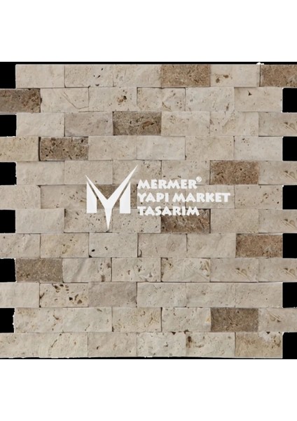 İkili Mix Traverten Patlatma Mozaik