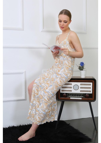 Kadın Ip Askılı Uzun Gecelik 825 fiyatları