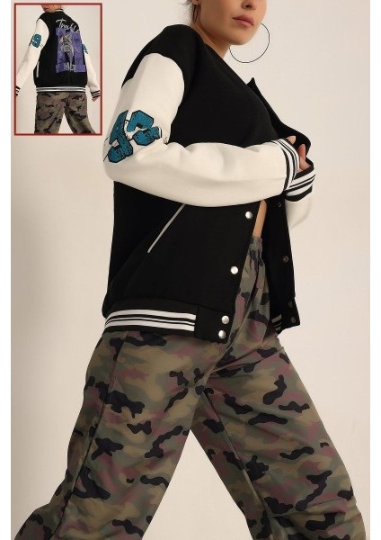 Sırtı Baskılı Içi Şardonlu Kolej Ceket