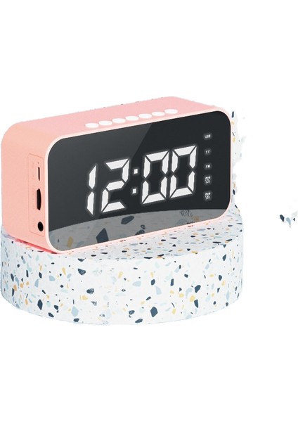 Bluetooth Hoparlör Kablosuz Saat Çalar Saat Ses Akıllı Açık Çok Fonksiyonlu Hoparlör (Yurt Dışından)