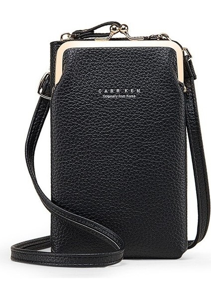 Crossbody Çanta Bayanlar Dikey Paragraf Tek Omuz Çantası Moda Lychee Desen Cep Telefonu Çantası Kore Versiyonu Cüzdan Kadın (Yurt Dışından)