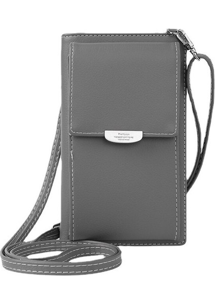 Telefon Çantası Kadın Çantası Pu Uzun Madeni Para Cüzdanı Çok Fonksiyonlu Mini Çanta Omuz Çantası Crossbody (Yurt Dışından)