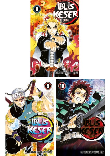 İblis Keser 8-9-10. Ciltler Manga Seti - Koyoharu Gotouge