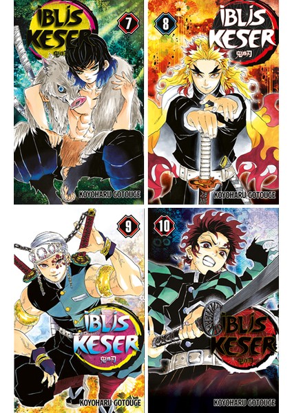 İblis Keser 7-8-9-10. Ciltler Manga Seti - Koyoharu Gotouge