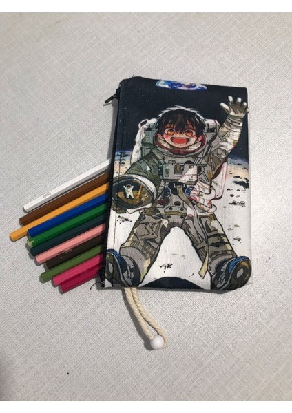 Hanaku Gun Desenli Tasarım Bez Kalemlik-Cüzdan