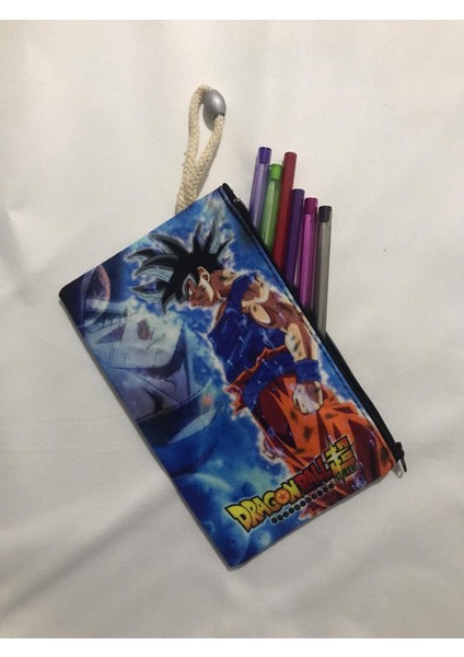 Dragon Bawl Desenli Tasarım Bez Kalemlik-Cüzdan