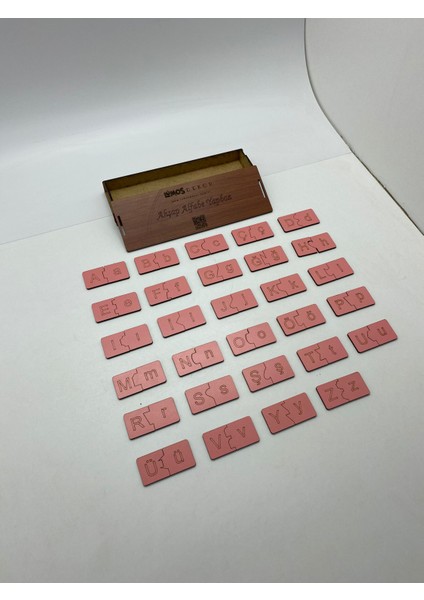 Ahşap Alfabe Yapboz Büyük ve Küçük Harfler modelleri