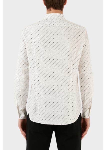 Pamuklu Logo Desen Baskılı Regular Fit Gömlek Erkek Gömlek 6R1C86 1nmvz F1D8 fiyatları