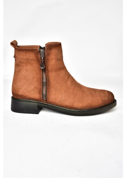 R374050402 Taba Süet Alçak Tabanlı Kadın Bot indirimleri