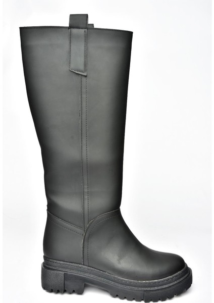 R973201109 Siyah Kalın Tabanlı Şık ve Rahat Tasarımlı Kadın Çizme Modeli indirimleri