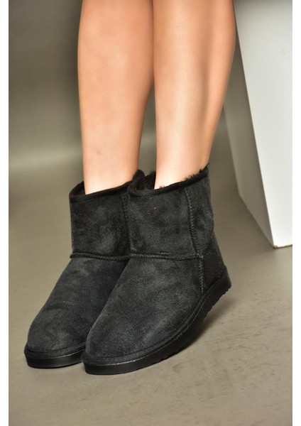 R612026502 Siyah Süet Içi Tüylü Kadın Bot modelleri