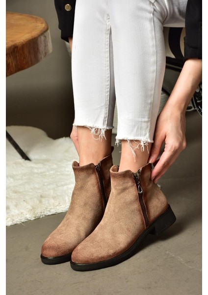 R374050402 Vizon Süet Alçak Tabanlı Kadın Bot fırsatları
