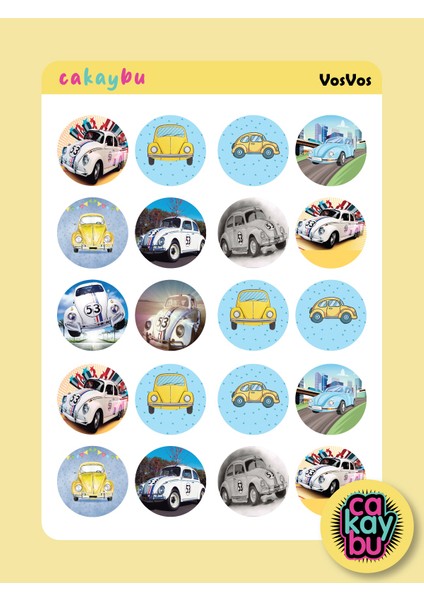 Vosvos Sticker Set A4 1 Sayfa