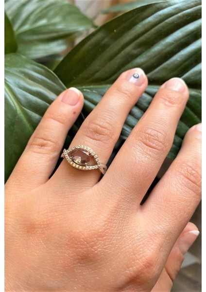 Kadın Sultanit Taşlı Göz Model Gümüş Yüzük modelleri