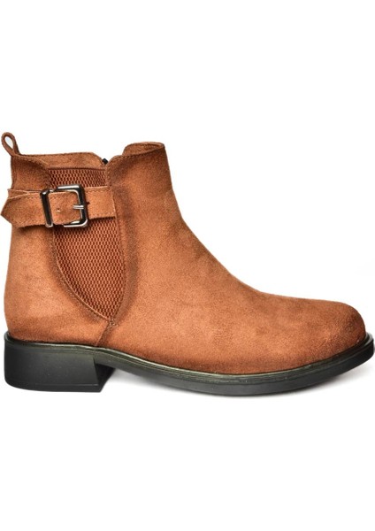 R374050202 Taba Süet Alçak Tabanlı Kadın Bot indirimleri