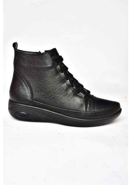 R555001003 Siyah Deri Comfort Ortopedik Taban Kadın Bot indirimleri