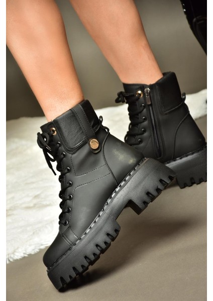 R973970109 Siyah Kalın Tabanlı Günlük Kadın Bot indirimleri