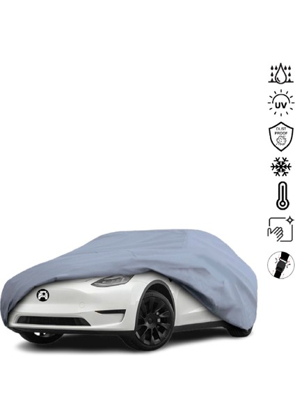 Tesla Model Y (2020-) Araba Brandası Miflonlu Su Geçirmez 4 Mevsim Araba Brandası