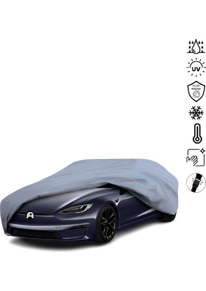 Tesla Model S (2012-2016) Araba Brandası Miflonlu Su Geçirmez 4 Mevsim Araba Brandası