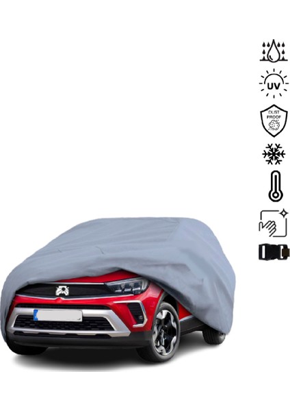 Opel Grandland (2021-) Araba Brandası Miflonlu Su Geçirmez 4 Mevsim Araba Brandası