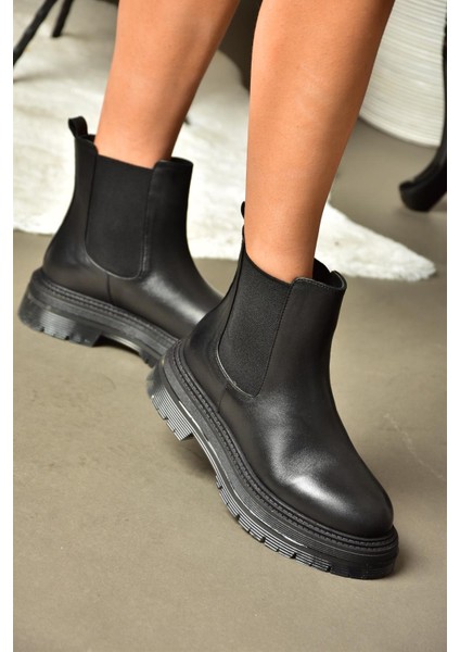 R555235103 Siyah Hakiki Deri Kadın Bot fırsatları