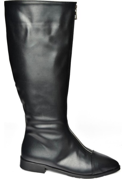 R272961609 Siyah Fermuarlı Kadın Çizme fırsatları