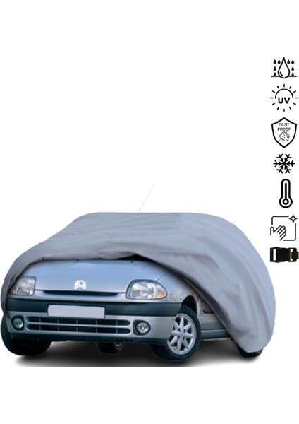 Renault Clio 2 Hb (1998-2005) Araba Brandası Miflonlu Su Geçirmez 4 Mevsim Araba Brandası