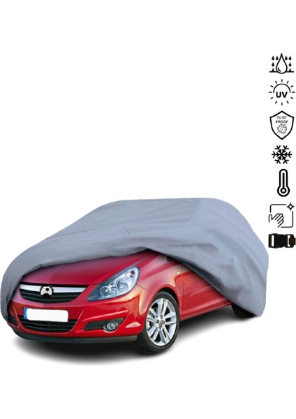 Opel Corsa D 5-Door (2006-2014) Araba Brandası Miflonlu Su Geçirmez 4 Mevsim Araba Brandası