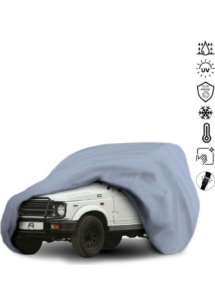Suzuki Samurai Sj (1981-2003) Araba Brandası Miflonlu Su Geçirmez 4 Mevsim Araba Brandası