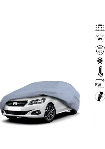 Peugeot 301 (2012-2017) Araba Brandası Miflonlu Su Geçirmez 4 Mevsim Araba Brandası